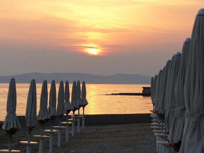 Evening light across the Adriatic in Crikvenica